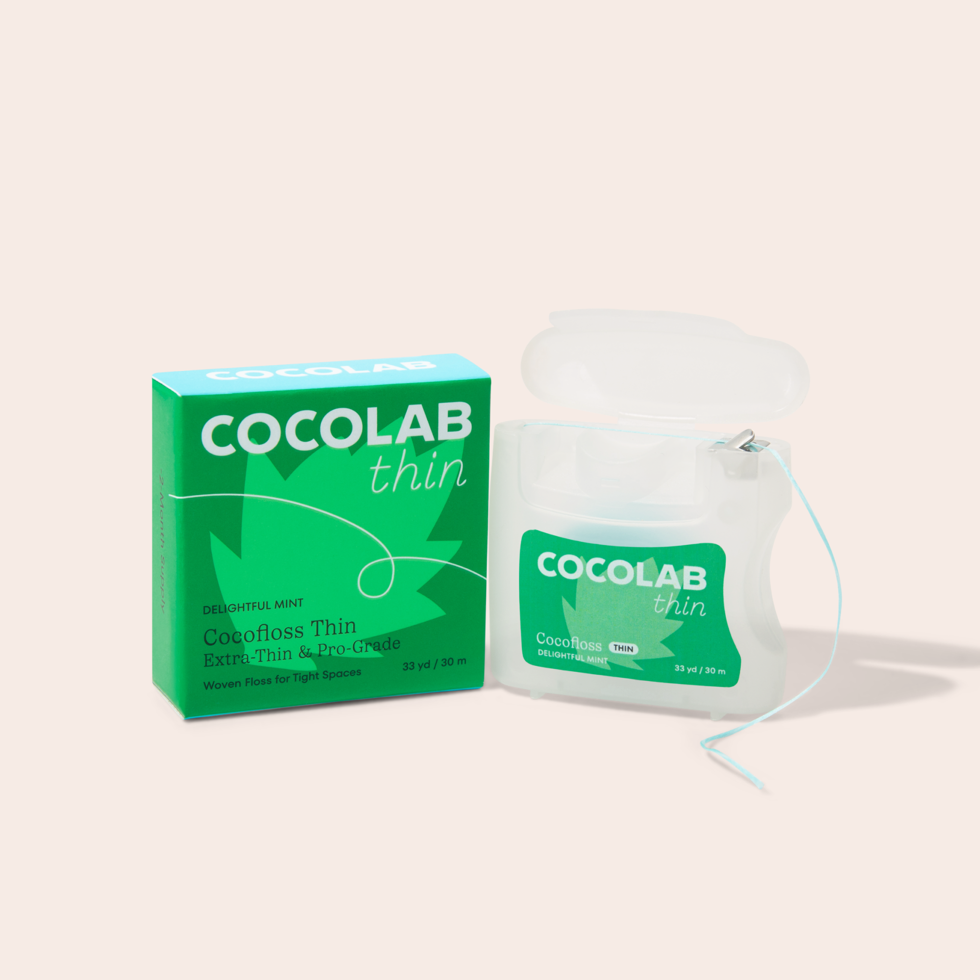 Cocofloss Thin, 33 yd — 20 Pack